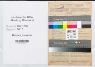 Entnazifizierung Heinrich Reusch, geb. 11.06.1886 (Stadtamtmann)