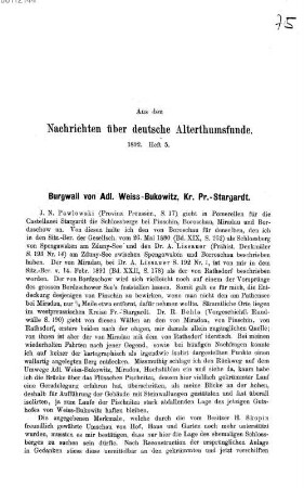 Burgwall von Adl. Weiss-Bukowitz, Kr. Pr.-Stargardt