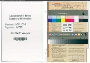 Entnazifizierung Werner Kirchhoff , geb. 10.11.1904 (Bergmann)