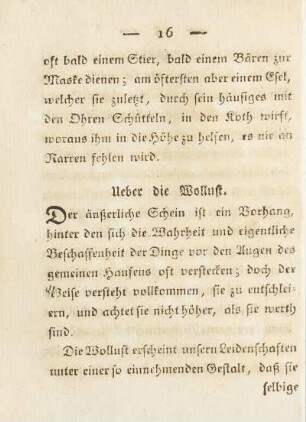 Ueber die Wollust