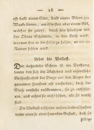 Ueber die Wollust