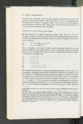 3.2 DIE POSTULATE DER SCHALTUNGSALGEBRA