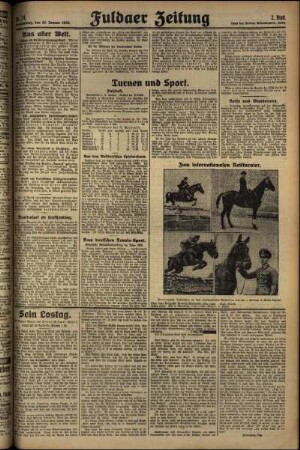 Zweite Ausgabe vom Donnerstag, den 30. Januar 1930.