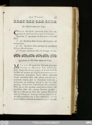 Quodnam sit Obiectum materiale Fidei.