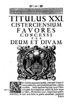 Titulus XXI. Cisterciensium Favores Concessi Per Deum Et Divam