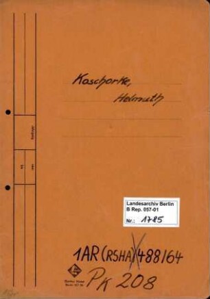 Personenheft Helmuth Koschorke (*11.08.1905), Regierungsrat und SS-Sturmbannführer