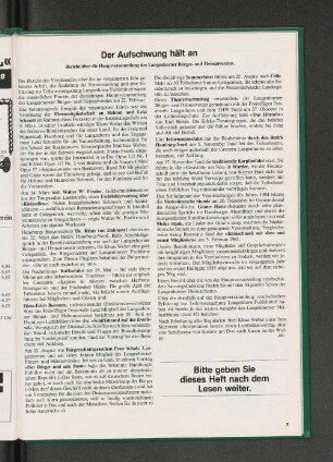 Der Aufschwung hält an