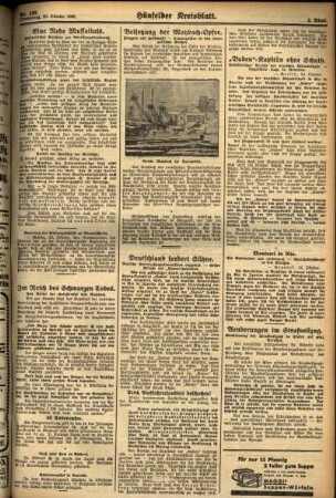 Zweite Ausgabe vom Donnerstag, den 30. Oktober 1930.
