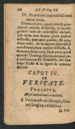Caput IV. De Veritate.