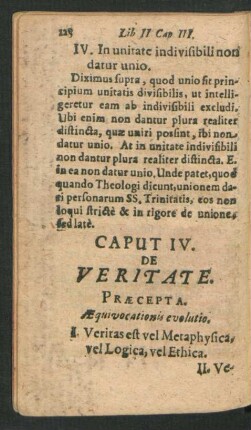 Caput IV. De Veritate.