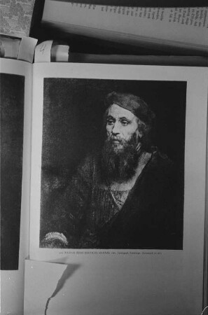 Reproduktion von Gemälden von Rembrandt : Bildnis eines bärtigen Mannes