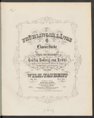 Frühlingsklänge : 6 Clavierstücke op. 171