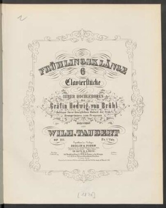 Frühlingsklänge : 6 Clavierstücke op. 171
