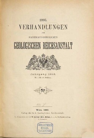Verhandlungen der Geologischen Reichsanstalt. 1895