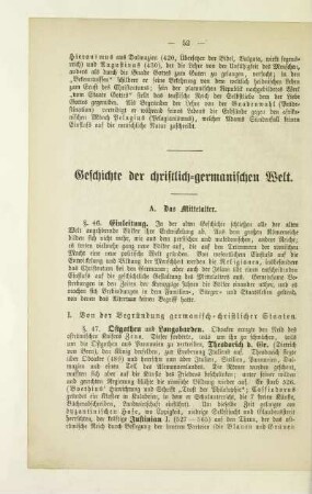 Geschichte der christlich-germanischen Welt