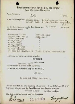 Simmendinger, Wilhelm
