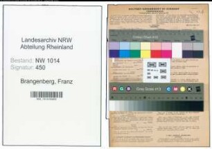 Entnazifizierung Franz Brangenberg , geb. 08.07.1892 (Fleischer)