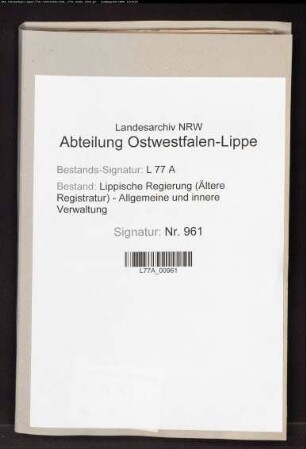 Obligationen und Quittungen über Ablösungskapitalien der lippischen Kirchengemeinden, Bd. 5