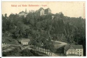 Wolkenstein. Schloss und Kirche