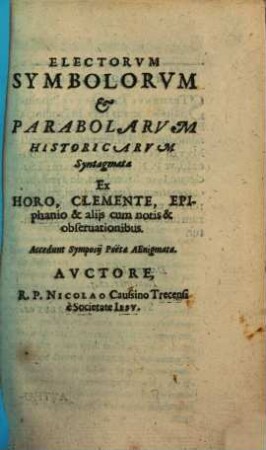 De Symbolica Aegyptiorum Sapientia