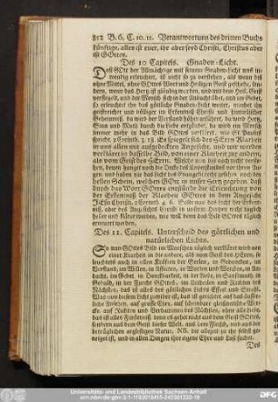 Des 11. Capitels. Unterscheid des göttlichen und natürlichen Lichts.