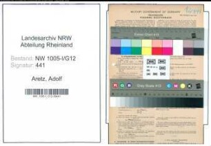 Entnazifizierung Adolf Aretz , geb. 20.10.1911 (Studienassessor)