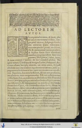 Ad lectorem autor.