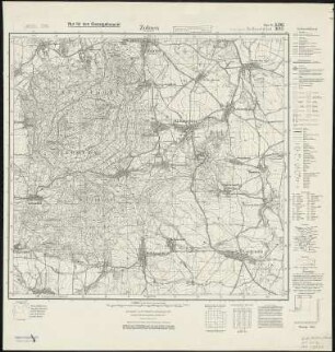 Meßtischblatt 3015, neue Nr. 5166 : Zobten am Berge, 1938 : Zobten am Berge. - Hrsg. 1883, bericht. 1925, einz. Nachtr. 1932, redakt. Änd. [19]38. - 1:25000. - [Berlin]: Reichsamt für Landesaufnahme, 1938. - 1 Kt.