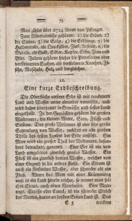 11. Eine kurze Erdbeschreibung.