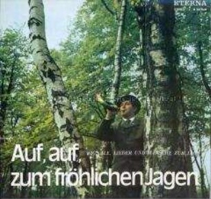 Schallplatte mit Musik zur Jagd, Plattenhülle