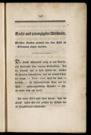Sechs und zwanzigster Abschnitt.