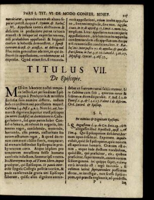 Titulus VII. De Episcopis