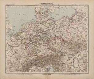 Mitteleuropa Übersicht der politischen Verhältnisse und Hauptverkehrswege