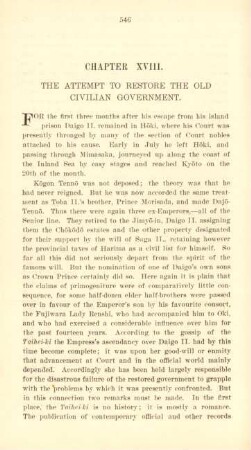 Chapter XVIII. The attempt to restore the old civilian government