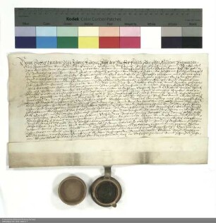Lehenbrief Johann Friedrichs [von Schwalbach], Abt von Fulda, für die Brüder Johann und Reinhard Keudell über Güter in Altenburschla und weitere im Einzelnen aufgeführte Lehen