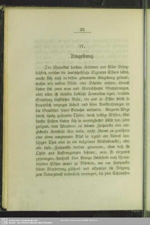 IV. Umgebung