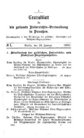 Ministerium der geistlichen, Unterrichts- und Medizinal-Angelegenheiten