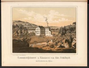 Kammgarnspinnerei u. Kämmerei von Gbr. Schilbach am Hirschstein bei Mylau