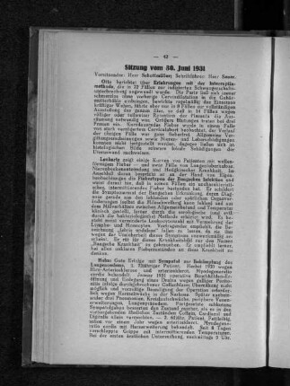 Sitzung vom 30. Juni 1931
