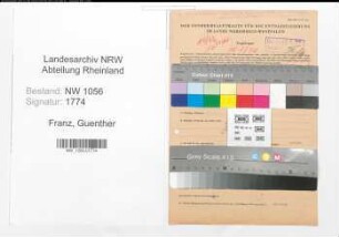 Entnazifizierung Guenther Franz , geb. 23.05.1902 ()