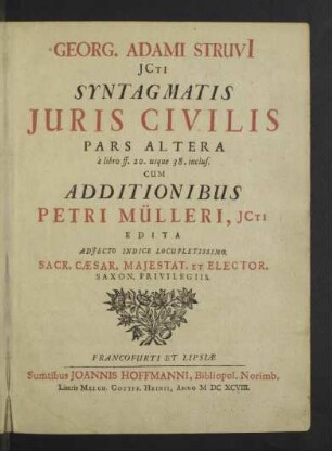 2: ... pars altera a libro ff. 20. usque 38. inclus.