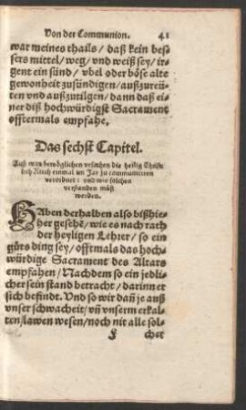 Das sechst Capitel.