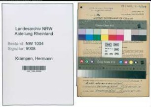 Entnazifizierung Hermann Krampen , geb. 14.01.1908 (Hausmeister)