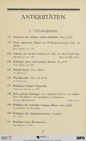 Antiquitäten (Nr. 191-1364)
