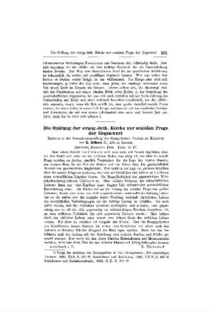 Die Stellung der evang.-luth. Kirche zur sozialen Frage der Gegenwart