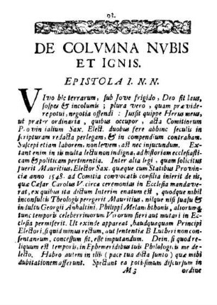 DE COLVMNA NVBIS ET IGNIS.