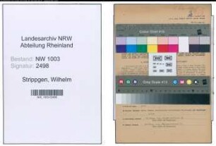 Entnazifizierung Wilhelm Strippgen , geb. 04.07.1912 (Arbeiter)