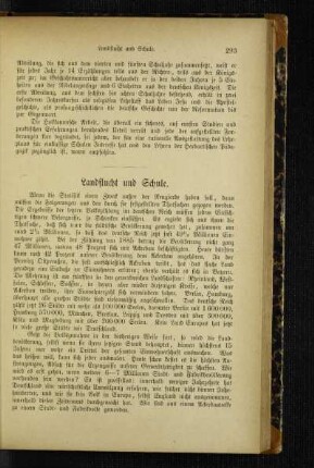 Landflucht und Schule