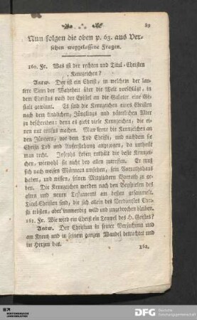 Nun folgen die oben p. 63. aus Versehen weggelassene Fragen.