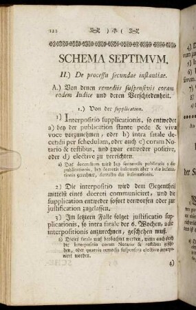 Schema Septimum. II.) De processu secundae instantiae.